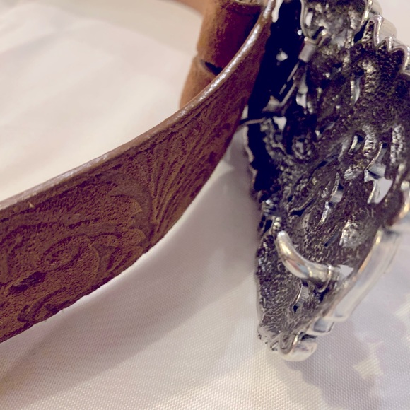 Ladies Western/ Country Style diamond leather belt - Picture 2 of 3